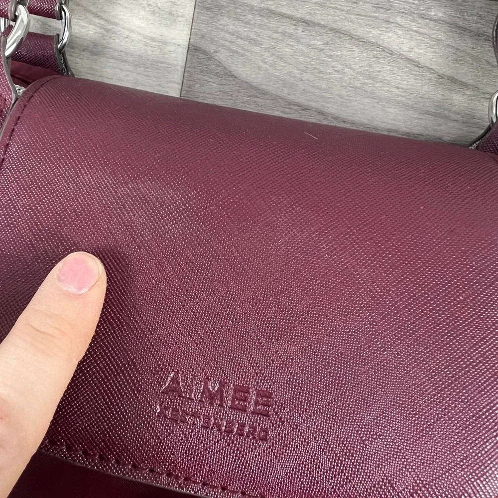 Aimee Kestenberg Duffle Tote Bag Womens‎ Red Double Handle Inner Pockets Travel